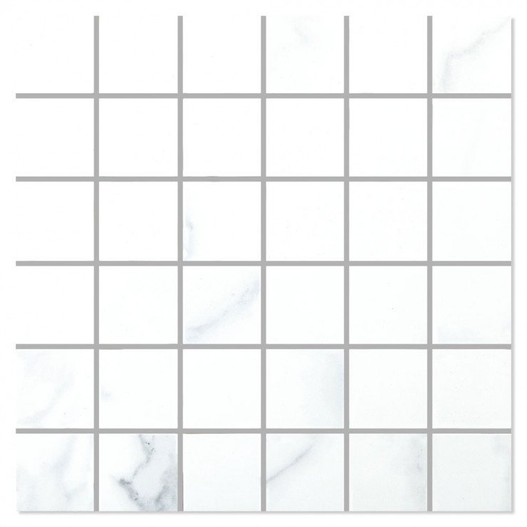 Marmor Mosaik Klinker Anadia Vit Matt 30x30 (5x5) cm-0